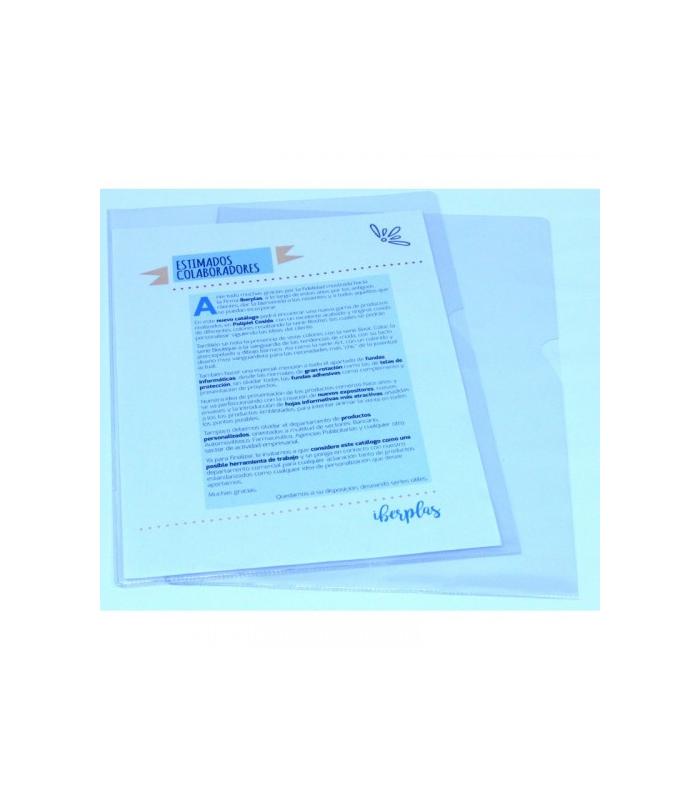 CAJA 30 DOSSIER FORMATO FOLIO  \"L\" C/UERO PVC CRISTAL 300 MICRAS IBERPLAS 25730