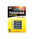 Pack De 4 Pilas AAA Toshiba R03AT  1.5V  Alcalinas