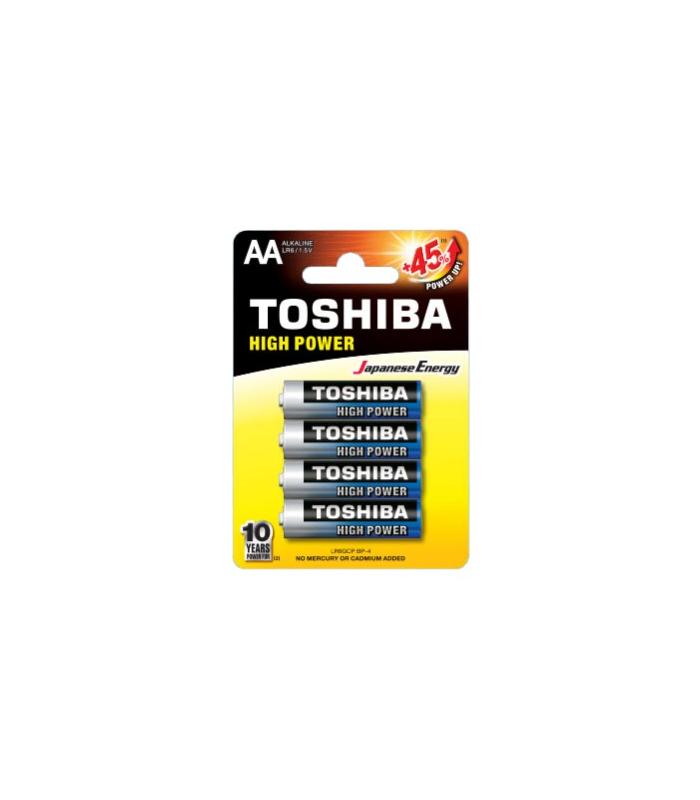 Pack De 4 Pilas AA Toshiba High Power LR6  1.5V  Alcalinas