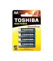 Pack De 4 Pilas AA Toshiba High Power LR6/ 1.5V/ Alcalinas