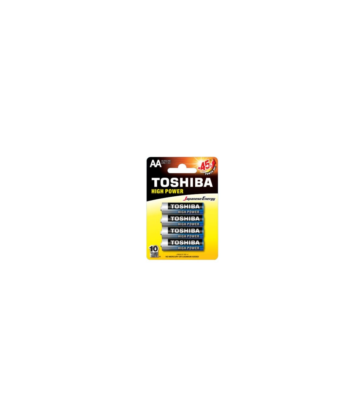 Pack de 4 pilas aa toshiba alkaline lr6 - 1.5v - alcalinas