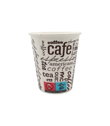PAQUETE 50 VASOS CARTN COMPOSTABLE 200ML TECNOPACKING CU396