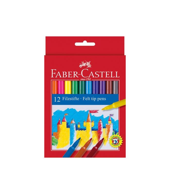 ESTUCHE CARTN 12 ROTULADORES ESCOLARES FABER CASTELL 554201