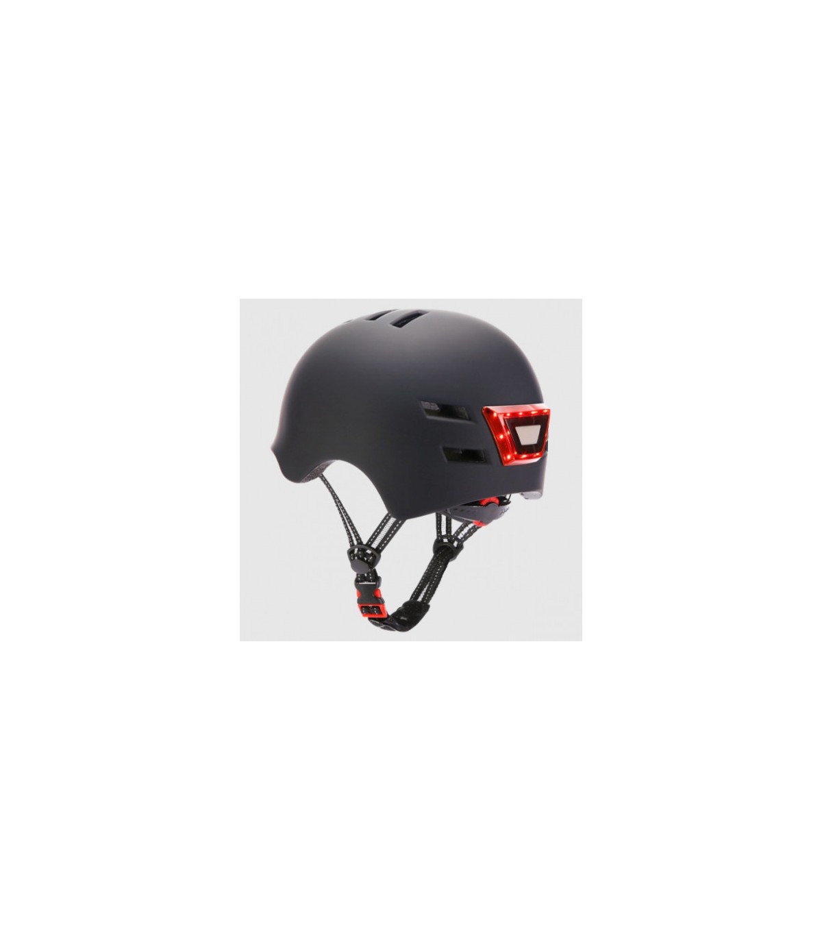 YOUIN CASCO CON LED FRONTAL Y TRASERO NEGRO (TALLA L)