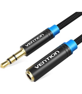 Cable Estreo Vention VAB-B06-B300-M/ Jack 3.5 Macho - Jack 3.5 Hembra/ 3m/ Negro