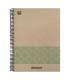 CUADERNO RECICLADO A4 KRAFT SOFT TAPA DURA 80 HOJAS 90GR LISO VERDE UNINATURE 88500420