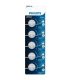 Pack de 5 Pilas de Botn Philips CR2025P5/01B Lithium/ 3V
