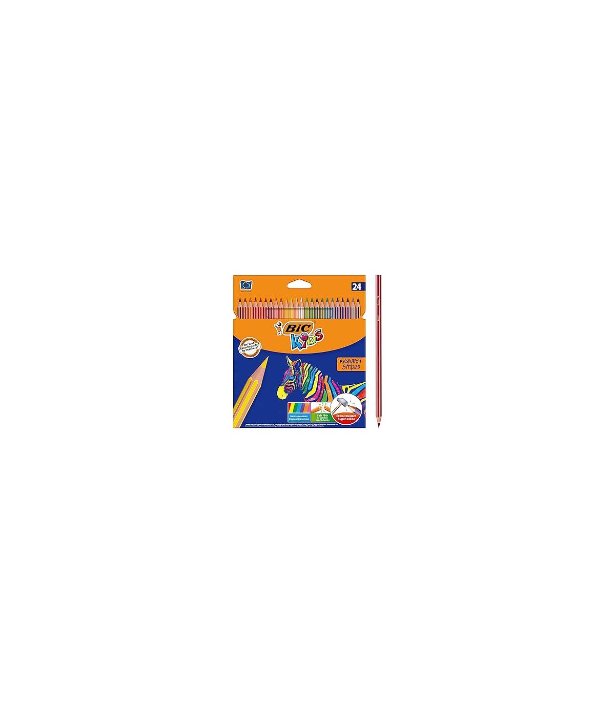 BLISTER 24 LAPICES DE COLORES EVO STRIPES COLORES SURTIDOS BIC 9505251