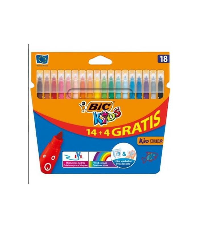 ESTUCHE ROTULADORES FORMATO ESPECIAL 18 UDS KID COULEUR BIC 9375092