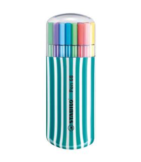 ESTUCHE ROTULADOR PUNTA MEDIA 1MM. ZEBRUI 20 UNIDADES TURQUESA STABILO 6820-02-2-5