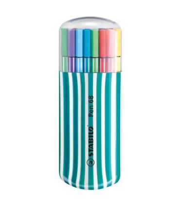 ESTUCHE ROTULADOR PUNTA MEDIA 1MM. ZEBRUI 20 UNIDADES TURQUESA STABILO 6820-02-2-5