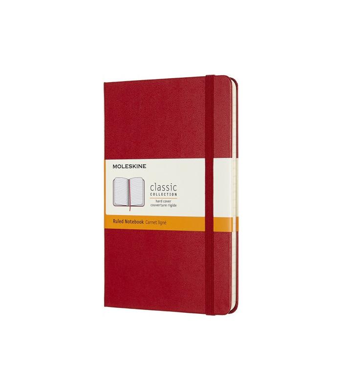 LIBRETA CLASICA TAPA DURA ROJA M (11,5X18CM) RAYADA MOLESKINE QP050F2
