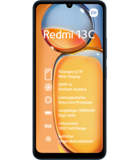 SMARTPHONE XIAOMI REDMI 13C NFC 6,74 4G HD+ DUALSIM A13.0 8GB/256GB NAVY BLUE