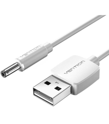 Cable Alimentacin Vention CEYWF/ USB-A Macho - DC 5.5mm Macho/ 1m/ Blanco