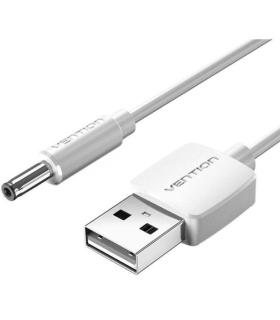 Cable Alimentacin Vention CEYWG/ USB-A Macho - DC 5.5mm Macho/ 1.5m/ Blanco