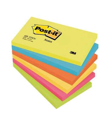 PACK 6 BLOCS 100 HOJAS NOTAS ADHESIVAS 76X127MM COLECCIN ENERGETIC 655-TFENN POST-IT 7100172314