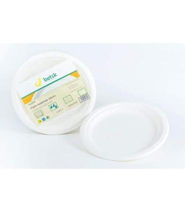 PAQUETE 50 PLATOS REDONDOS CAA DE AZUCAR 17CM BETIK CU469