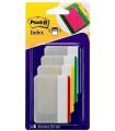 BLISTER DISPENSADOR 24 MARCADORES INDEX RGIDO PLANO 51X38MM VERDE/AZUL/AMARILLO/ROJO 686F-1 POST-IT 7000029877