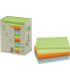 PACK 16 BLOCS 100 HOJAS NOTAS RECICLADAS ADHESIVAS 76X127MM COLORES SURTIDOS PASTEL 655-1RPT POST-IT 7100259665