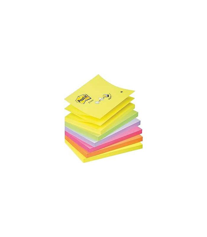 PACK 12 BLOCS 100 HOJAS Z-NOTES ADHESIVAS 76X76MM COLORES SURTIDOS FLOR R330-NR POST-IT 7100290154