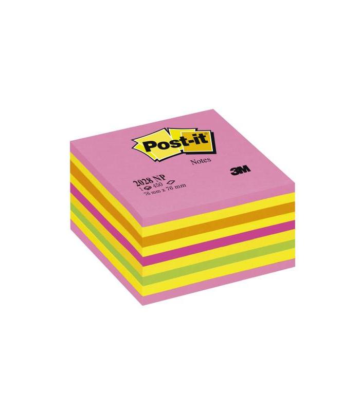 CUBO 450 HOJAS NOTAS ADHESIVAS 76X76MM COLORES NEN 2028-NP POST-IT 7100200378
