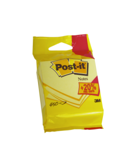 CUBO 375+75 HOJAS NOTAS ADHESIVAS 76X76MM CANARY YELLOW EMBLISTADO INDIVIDUAL 5426P POST-IT 7100172391