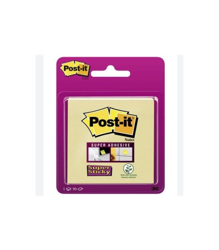 BLISTER BLOC 90 HOJAS NOTAS ADHESIVAS 76X76MM SUPER STICKY CANARY YELLOW6920SS-CY-EU POST-IT 7100172338