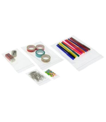 PACK 100 BOLSAS POLIETILENO 50 MICRAS AUTOCIERRE ZIP 60X80MM FIXO 50063100