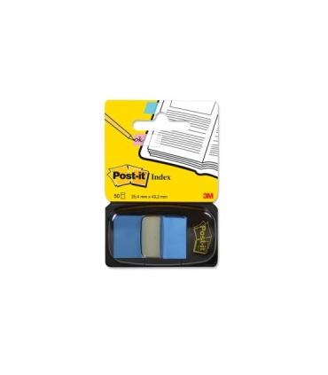 BLISTER DISPENSADOR 50 MARCADORES INDEX AZUL BRILLANTE 25,4X43,2MM 680-23 POST-IT 7000144930