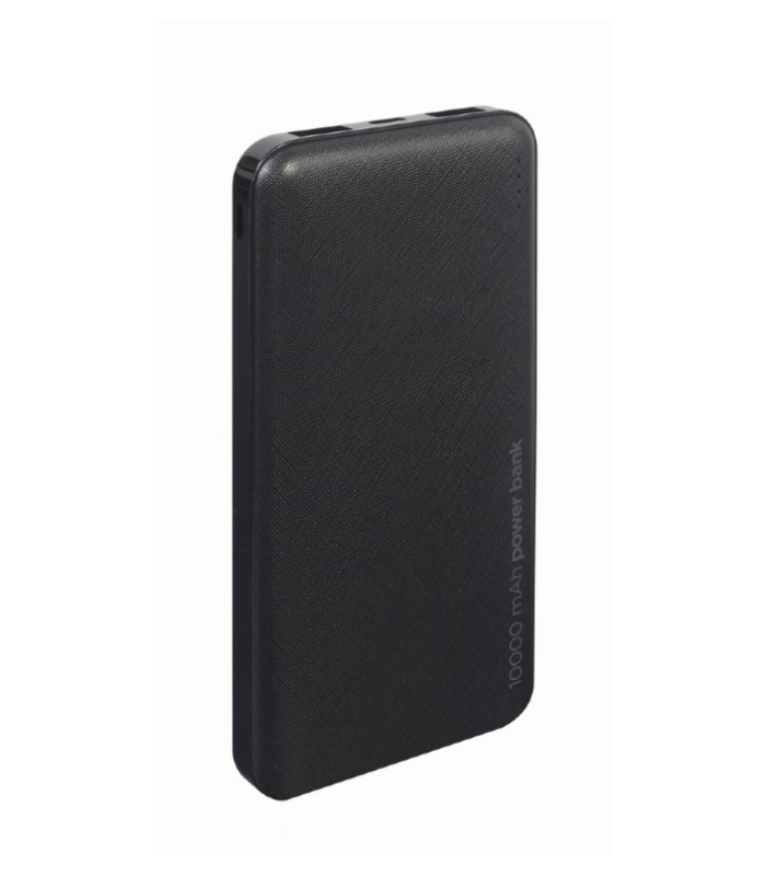 POWERBANK GEMBIRD 10000mAh 1x microUSB A 2x USB-A NEGRO