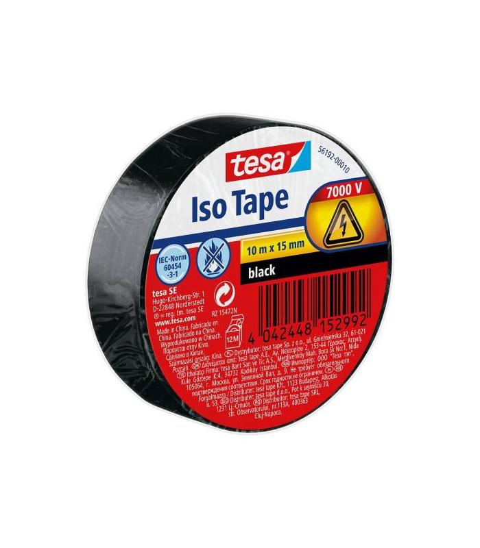 ROLLO CINTA AISLANTE PVC 15MMX10METROS NEGRA TESA 56192-00010-22
