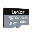 Lexar Professional 1066x MicroSDXC UHS-I Cards SILVER Series 64 GB Clase 10