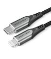 Vention Cable USB 2.0 Tipo-C Lightning TACHF/ USB Tipo-C Macho - Lightning Macho/ 1m/ Gris