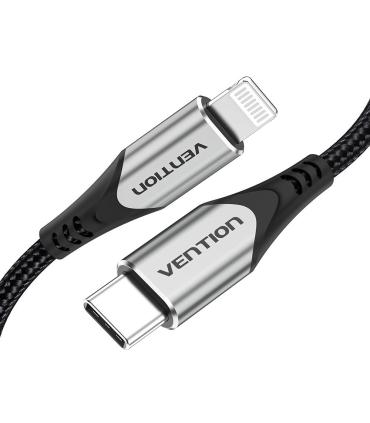 Vention Cable USB 2.0 Tipo-C Lightning TACHF  USB Tipo-C Macho - Lightning Macho  1m  Gris