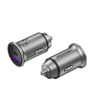 Vention Cargador de Coche FFBH0  1xUSB-Tipo C  1xUSB  20W