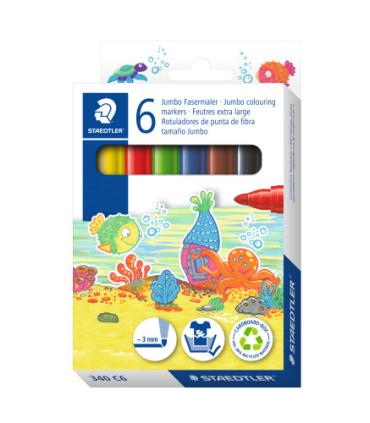 ESTUCHE DE CARTN 6 ROTULADORES GRUESOS NORIS 340 COLORES SURTIDOS STAEDTLER 340 C6