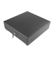 CAJON PORTAMONEDAS MUSTEK 410X415 MM 5 BILL/8 MON APERTURA MANUAL NEGRO