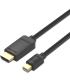 Cable Conversor Vention HABBH/ Mini DisplayPort Macho - HDMI Macho/ 2m/ Negro