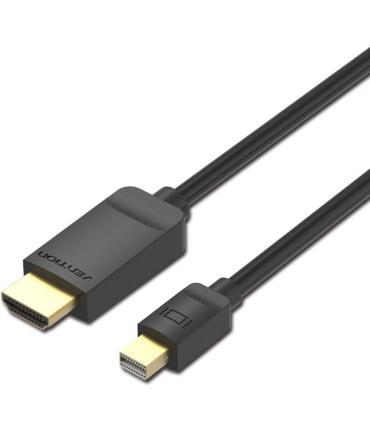 Cable Conversor Vention HABBH/ Mini DisplayPort Macho - HDMI Macho/ 2m/ Negro