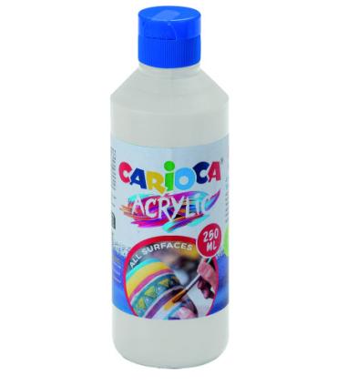 BOTELLA PINTURA ACRILICA 250 ML. BLANCO CARIOCA 40431/01