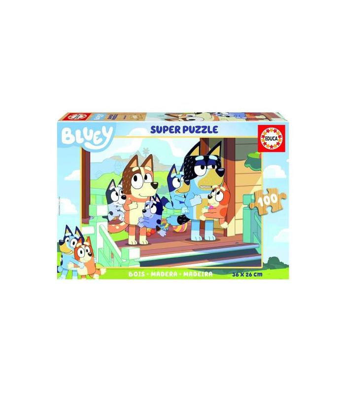 CAJA PUZZLE MADERA BLUEY 100 PIEZAS  EDUCA BORRAS 19967 EDUCA 19967