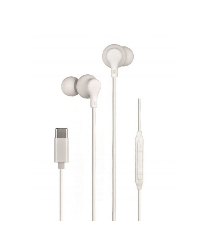 Auriculares Intrauditivos Daewoo DW2016/ con Micrfono/ USB Tipo-C/ Blancos