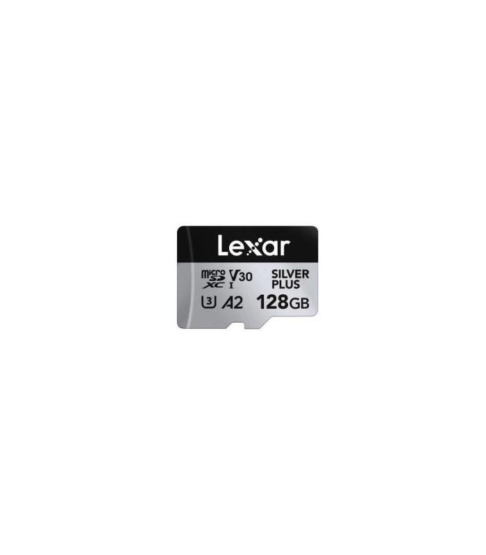 LEXAR 128GB LEXAR HIGH-PERFORMANCE SILVER PLUS MICROSDXC UHS-I, UP TO 205MB/S READ 150MB/S WRITE C10 A2 V30 U3,WITH ADAPTER