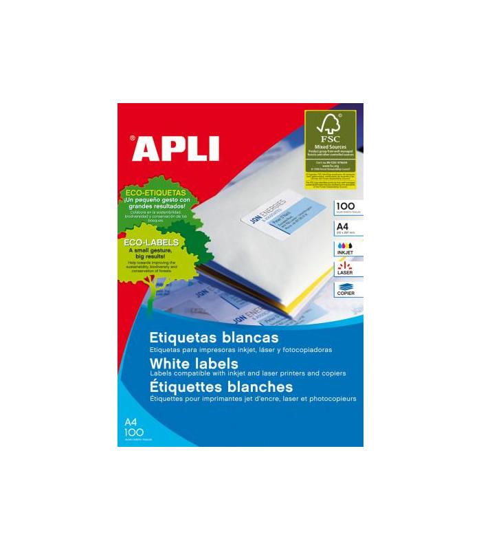 CAJA 100 HOJAS ETIQUETA BLANCA ILC 70X30 1271 APLI