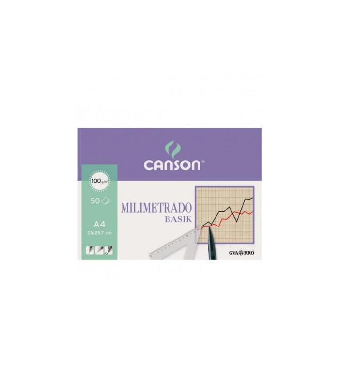 BLOC 50 HOJAS MILIMETRADAS A4 100G GUARRO CANSON C200402861
