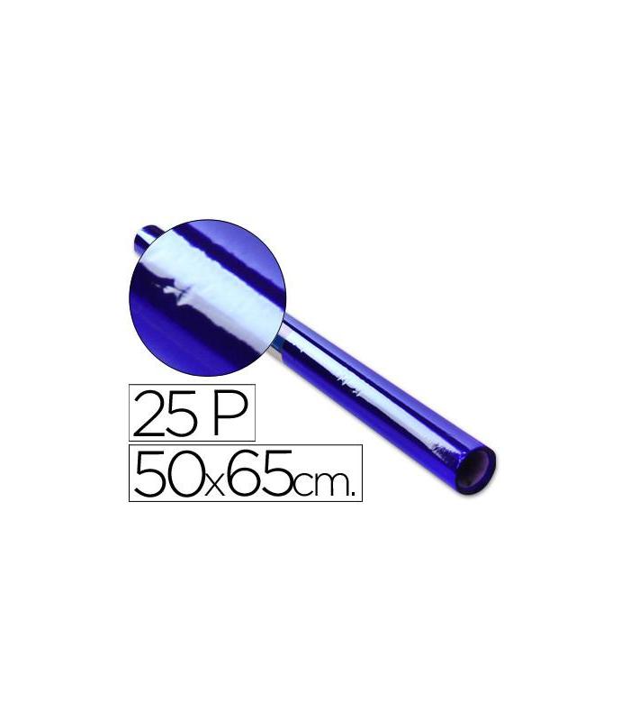 ROLLO PAPEL CELOFN SEMIPERFORADO HOJA 50X65 CM 30 GR. AZUL SADIPAL 12502