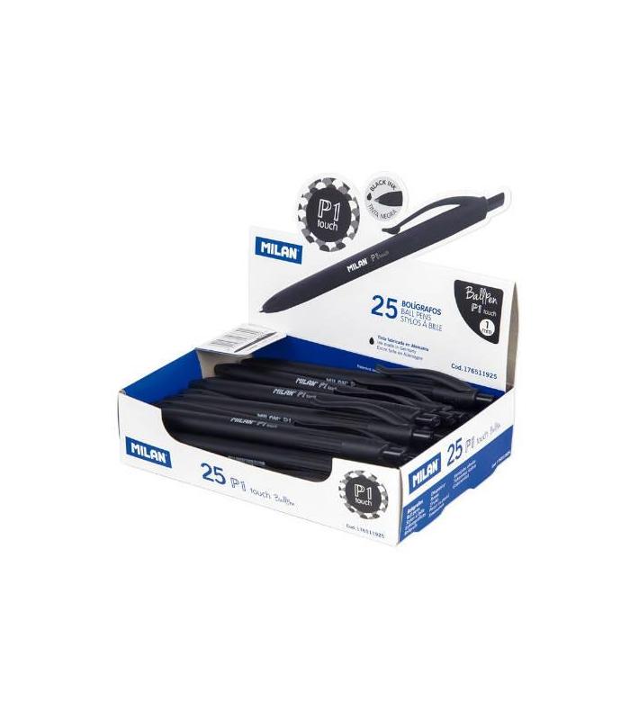 EXPOSITOR 25 BOLIGRAFOS P1 TOUCH NEGRO MILAN 76511925