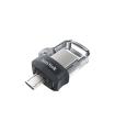 Sandisk Ultra Dual M3.0 Unidad Flash USB 32 GB USB Type-A / Micro-USB 3.2 Gen 1 (3.1 Gen 1) Negro, Plata, Transparente