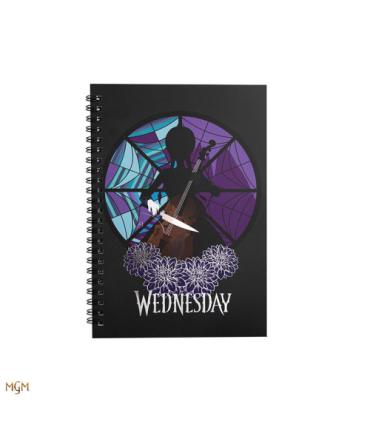 CUADERNO WEDNESDAY CON CELLO 14,5X21 CM CINEREPLICAS REDSTRING CR5174