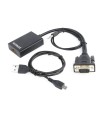Adaptador Gembird Vga A Hdmi 0,15M Con Audio 3.5Mm